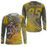 Maillot Cross Personnalisé, Cadeau Pilote Moto Cross, Courses Tout-Terrain - MZ04012302 - Anti-UV T-shirt Manches Longues 