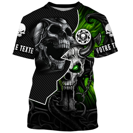 Maillot De Cross MX Racing, Dirt Bike Crâne De Mort, Cadeau Personnalisé Fan Motos Tout-Terrain - CT15122234 T-shirt All Over Col Rond Unisexe