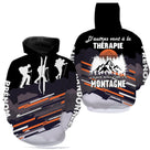 T-shirt randonnée variante avec montagne et inscription rando, prénom personnalisé