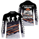 T-shirt randonnée variante avec inscription randonnée besoin montagne, prénom personnalisé