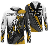 Maillot Cross Protection UV, Cadeau Personnalisé Fan Deux Roues Moto Cross - CT20122218 - Anti-UV T-Shirt à capuche Unisexe