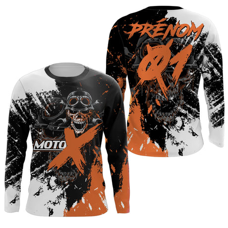 Maillot Cross Protection UV, Cadeau Personnalisé Pilote Maillot de Course Jersey MX - CT20122220 - Anti-UV Tshirt manches longues