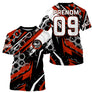 Anti-UV à capuche sweat motocross rouge MX, design dirt bike Racing personnalisé pour pilote