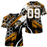 Anti-UV à capuche sweat motocross orange MX, design dirt bike Racing personnalisé pour pilote