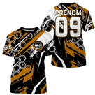 Anti-UV à capuche sweat motocross orange MX, design dirt bike Racing personnalisé pour pilote