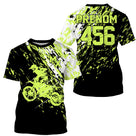 Anti-UV à capuche sweat motocross vert lime noir, design dirt bike Racing personnalisé pour pilote