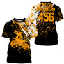 Anti-UV à capuche sweat motocross orange noir, design dirt bike KTM personnalisé pour pilote
