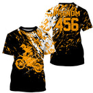 Anti-UV à capuche sweat motocross orange noir, design dirt bike KTM personnalisé pour pilote