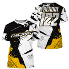 Anti-UV à capuche sweat motocross noir jaune, design dirt bike Racing personnalisé pour pilote