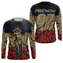 Anti-UV manches longues sweat motocross France vintage, tenue piste avec prénom et numéro pour pilote