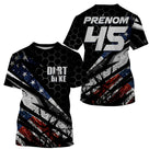 Anti-UV à capuche sweat motocross USA noir hexagonal, design dirt bike américain personnalisé