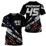 Maillot Cross Personnalisé Protection UV, Cadeau Idéal Pilote MX, T-shirt Dirt Bike Passion - CT21122203 - T-shirt Col Rond