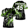 Anti-UV à capuche sweat motocross vert lime noir, design dirt bike Extreme personnalisé pilote