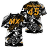 Maillot Cross Protection UV, Cadeau Personnalisé Pilote Moto Cross, Courses MX - 26122201MZ T-shirt All Over Col Rond Unisexe