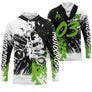 Maillot motocross vert fluo blanc avec silhouette pilote et lettrage Motocross, prénom numéro 03 imprimés