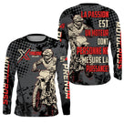 Anti-UV manches longues maillot motocross gris rouge Xtreme, design dirt bike puissance personnalisé