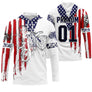 Anti-UV à capuche motocross USA Racing, design dirt bike américain personnalisé pour pilote