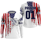 Anti-UV manches longues motocross MX Racing USA, tenue piste avec prénom et numéro pour pilote