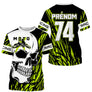 Anti-UV à capuche sweat motocross vert lime noir, design rock dirt bike personnalisé pour pilote
