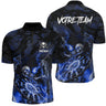 T-shirt Polo Darts Skull Personnalisé – Style Gothique Flamme | Vêtements Équipe Fléchettes Homme - A06172501