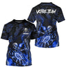 T-shirt Polo Darts Skull Personnalisé – Style Gothique Flamme | Vêtements Équipe Fléchettes Homme - A06172501