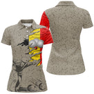 Polo pétanque Belgique femme beige sablé en coupe ajustée avec drapeau belge intégré et marquage prénom