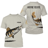 Vêtements de Pêche Personnalisés Sandre – T-shirts, Sweats, Anti-UV - A21082501