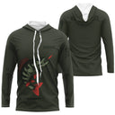 Vêtements pêche perche personnalisés – Hoodie, Sweat & T-shirt homme avec prénom et texte – Cadeau pêcheur - A28082501 - Anti-UV Tshirt manches longues à capuche