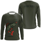 Vêtements pêche perche personnalisés – Hoodie, Sweat & T-shirt homme avec prénom et texte – Cadeau pêcheur - A28082501 - Anti-UV Tshirt manches longues