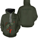 Vêtements pêche perche personnalisés – Hoodie, Sweat & T-shirt homme avec prénom et texte – Cadeau pêcheur - A28082501 - Sweat à capuche zippé