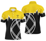 Polo / Veste pétanque personnalisable noir jaune – logo & prénom