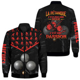 Polo Pétanque Femme Homme Noir - Rouge, Cadeau Humour Bouliste, Pétanque C'est Une Passion - CT02122230KYC
