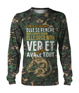 Cadeau Humour Pêcheur, Pêche De La Carpe, J'aime Beaucoup Quand Elle Se Penche, Camouflage - VEPECA003