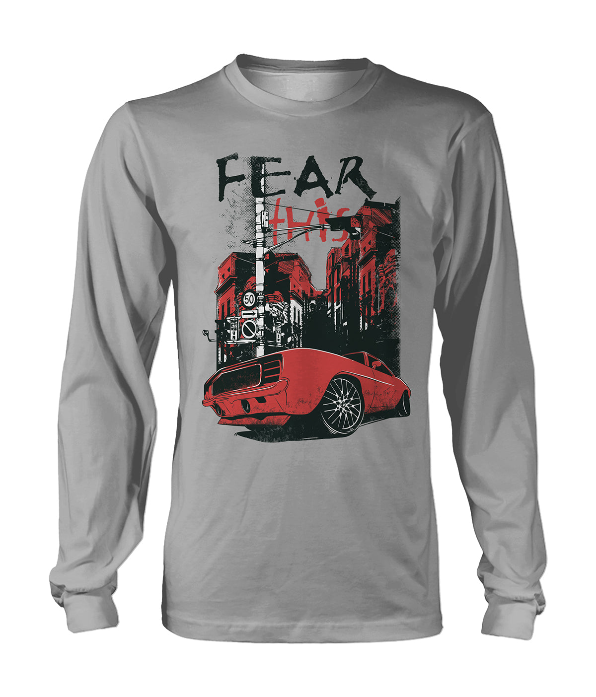 Cadeau Passion Voiture, Super Voiture, Muscle Voiture - VENOUV002 T-shirt Manches Longues Gris