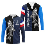 Maillot Cadeau Passion Pêche Manches Longues - Bleu Votre Prénom - Sweat Homme