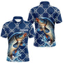 Maillot Carpiste Pêche Bleu Marine - Personnalisé Prénom - Polo Homme