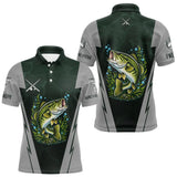 Maillot Club Pêche Bass Homme - Vert & Gris Personnalisé - Polo Homme