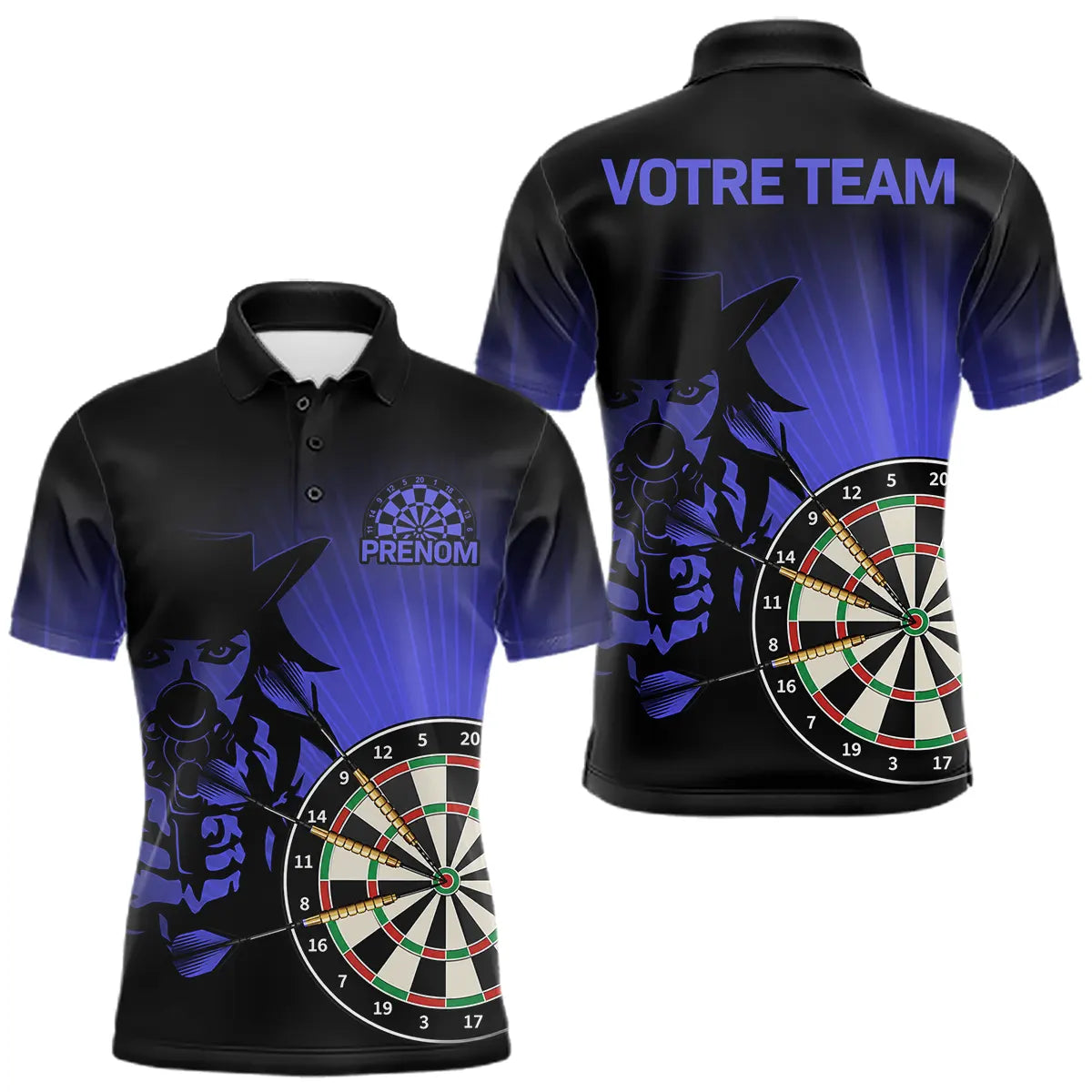 Maillot Fléchettes Compétition - Style Sniper Personnalisé - Polo Homme