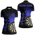 Maillot Fléchettes Compétition - Style Sniper Personnalisé - Polo Zippé Femme