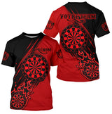Maillot Fléchettes Flammes - Vintage Rouge Noir Personnalisé - T-Shirt Homme