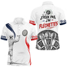 Maillot Fléchettes "J'peux Pas" - Design Blanc Homme Femme- Polo Homme