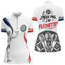 Maillot Fléchettes "J'peux Pas" - Design Blanc Homme Femme- Polo Zippé Femme