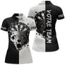 Maillot Fléchettes Loup - Design Blanc & Noir Personnalisé - Polo Femme