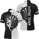 Maillot Fléchettes Loup - Design Blanc & Noir Personnalisé - Polo Homme