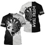 Maillot Fléchettes Loup - Design Blanc & Noir Personnalisé - T-Shirt Homme