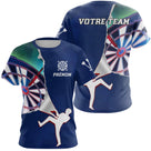 Maillot Fléchettes Marine Personnalisé – Style Sportif Dynamique - T-Shirt Femme