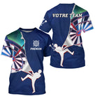 Maillot Fléchettes Marine Personnalisé – Style Sportif Dynamique - T-Shirt Homme
