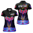 Maillot Fléchettes Néon Noir - Cyber Néon Multicolore - Polo Femme