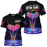 Maillot Fléchettes Néon Noir - Cyber Néon Multicolore - T-Shirt Homme