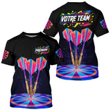 Maillot Fléchettes Néon Noir - Cyber Néon Multicolore - T-Shirt Homme
